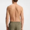 Quick-dry swim shorts with vertical logo print