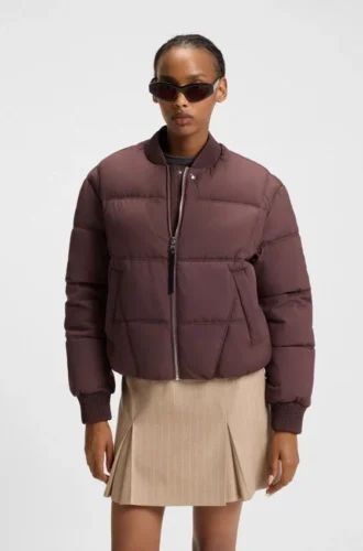 Quilted jacket with water-repellent finish