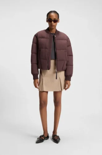 Quilted jacket with water-repellent finish