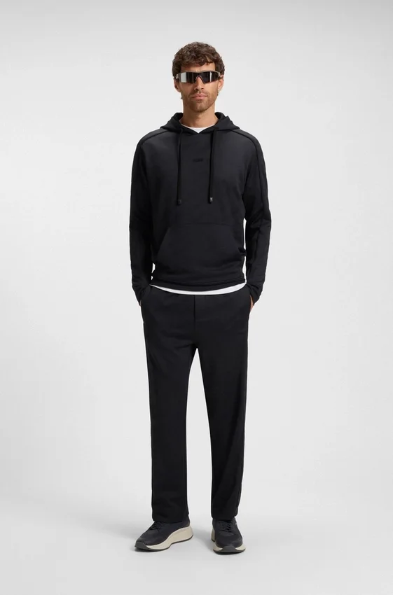 Quilted-jacquard hoodie in a regular fit Quilted-jacquard hoodie in a regular fit