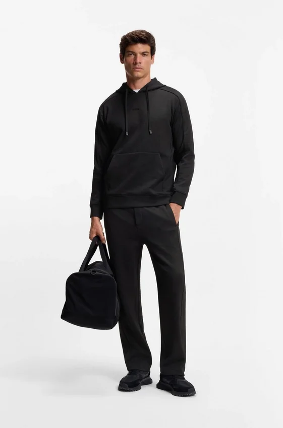 Quilted-jacquard hoodie in a regular fit Quilted-jacquard hoodie in a regular fit