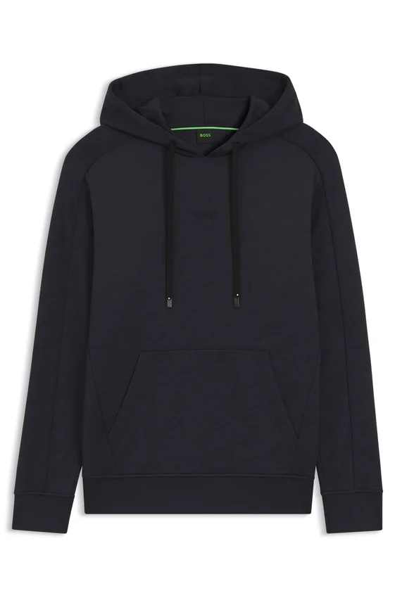 Quilted-jacquard hoodie in a regular fit Quilted-jacquard hoodie in a regular fit