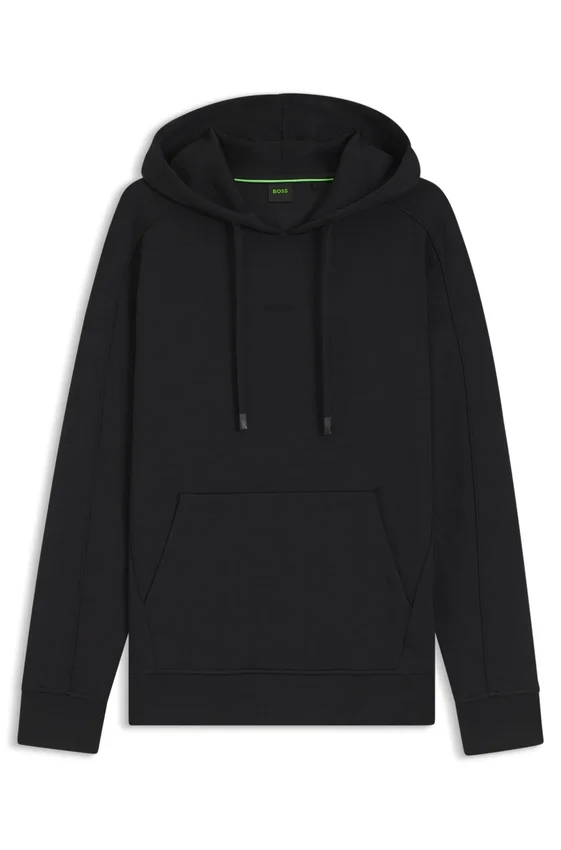 Quilted-jacquard hoodie in a regular fit Quilted-jacquard hoodie in a regular fit