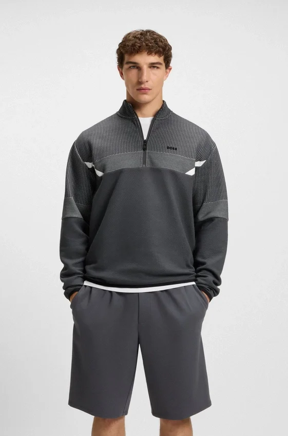 Quilted-jacquard sweatshirt in a relaxed fit Quilted-jacquard sweatshirt in a relaxed fit