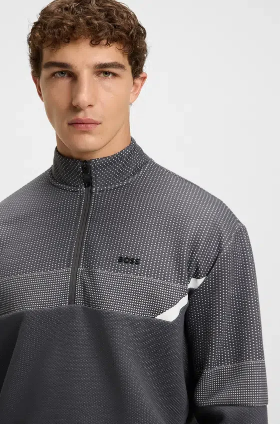 Quilted-jacquard sweatshirt in a relaxed fit Quilted-jacquard sweatshirt in a relaxed fit