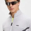 Quilted-jacquard sweatshirt in a relaxed fit