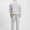 Quilted-jacquard sweatshirt in a relaxed fit