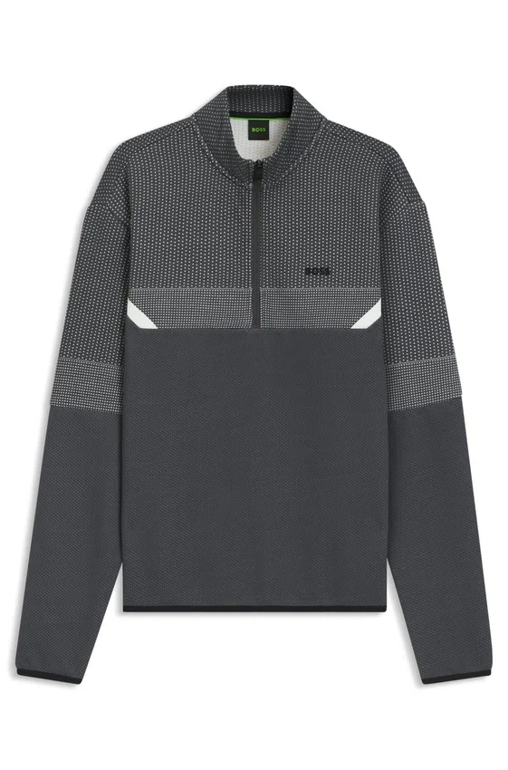 Quilted-jacquard sweatshirt in a relaxed fit Quilted-jacquard sweatshirt in a relaxed fit