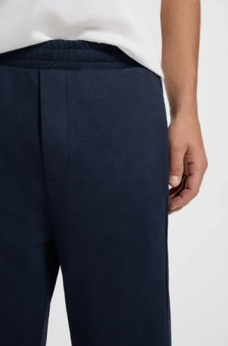 Quilted-jacquard tracksuit bottoms in a regular fit Quilted-jacquard tracksuit bottoms in a regular fit