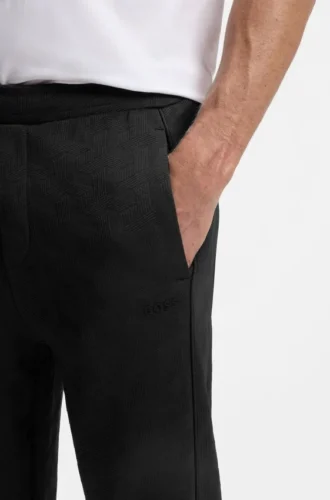 Quilted-jacquard tracksuit bottoms in a regular fit Quilted-jacquard tracksuit bottoms in a regular fit