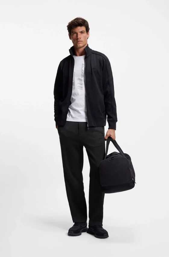 Quilted-jacquard tracksuit bottoms in a regular fit Quilted-jacquard tracksuit bottoms in a regular fit