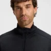 Quilted-jacquard zip-up sweatshirt in a regular fit