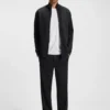 Quilted-jacquard zip-up sweatshirt in a regular fit