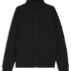 Quilted-jacquard zip-up sweatshirt in a regular fit