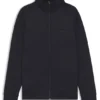 Quilted-jacquard zip-up sweatshirt in a regular fit