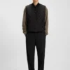 Quilted-satin gilet with water-repellent finish Quilted-satin gilet with water-repellent finish