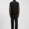 Quilted-satin gilet with water-repellent finish Quilted-satin gilet with water-repellent finish