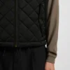 Quilted-satin gilet with water-repellent finish Quilted-satin gilet with water-repellent finish