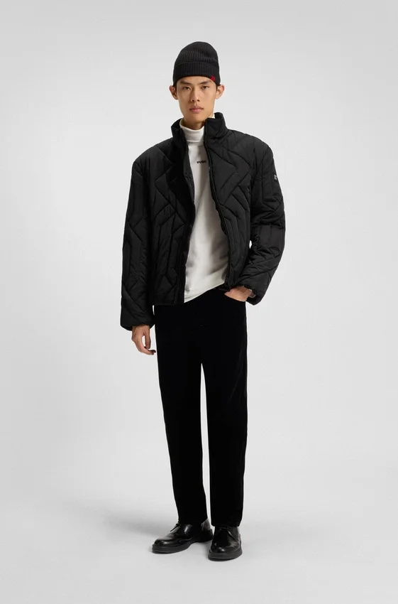 Quilted-satin jacket with water-repellent finish Quilted-satin jacket with water-repellent finish