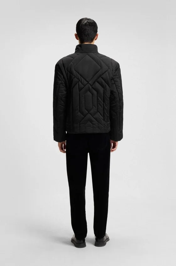 Quilted-satin jacket with water-repellent finish Quilted-satin jacket with water-repellent finish