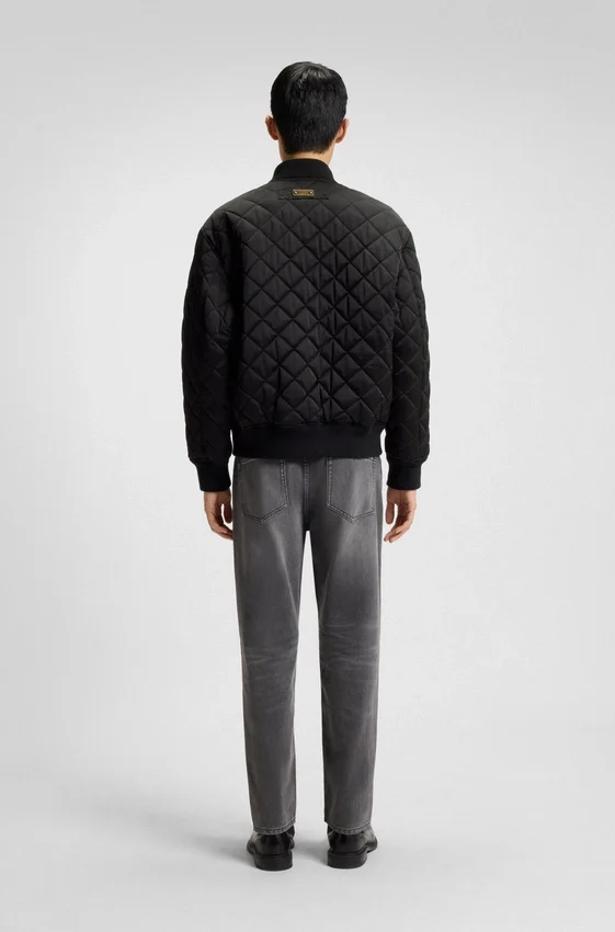 Quilted-satin jacket with water-repellent finish Quilted-satin jacket with water-repellent finish