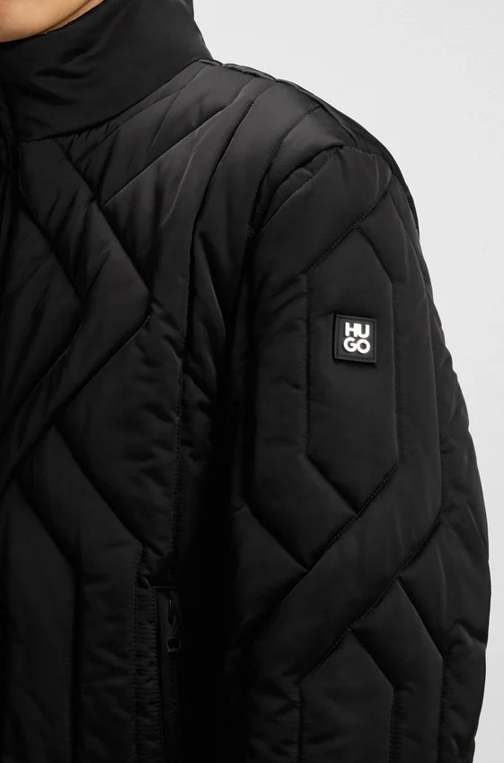 Quilted-satin jacket with water-repellent finish Quilted-satin jacket with water-repellent finish