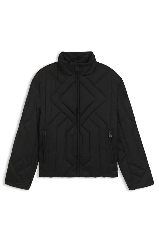 Quilted-satin jacket with water-repellent finish Quilted-satin jacket with water-repellent finish