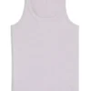 Racer-back tank top in stretch cotton