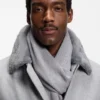 Raschel-knit scarf in virgin wool