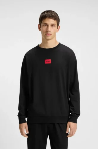 Red-logo pyjamas in stretch cotton