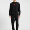 Red-logo pyjamas in stretch cotton