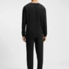 Red-logo pyjamas in stretch cotton