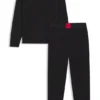 Red-logo pyjamas in stretch cotton