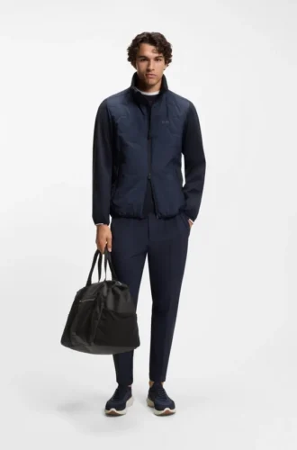 Reflective-detail holdall in faux leather