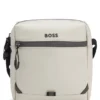 Reflective-detail reporter bag in faux leather Reflective-detail reporter bag in faux leather