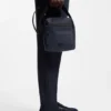 Reflective-detail reporter bag in faux leather Reflective-detail reporter bag in faux leather