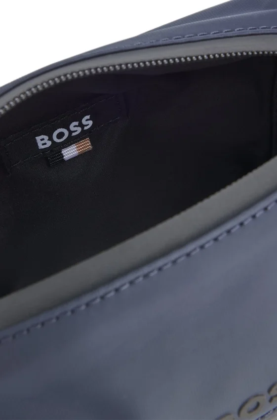 Reflective-detail reporter bag in faux leather Reflective-detail reporter bag in faux leather