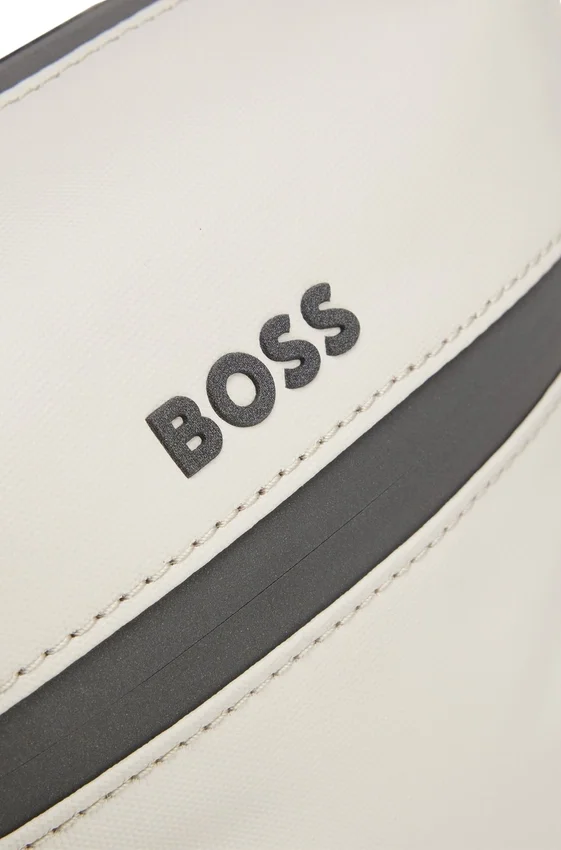 Reflective-detail reporter bag in faux leather Reflective-detail reporter bag in faux leather