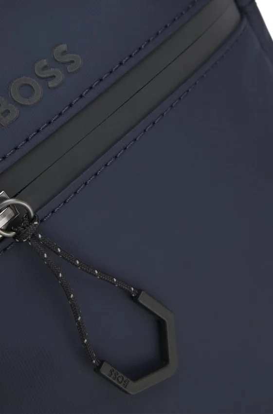 Reflective-detail reporter bag in faux leather Reflective-detail reporter bag in faux leather