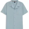 Regular-fit beach shirt in cotton muslin