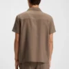 Regular-fit beach shirt in cotton muslin