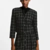 Regular-fit blazer in checked bouclé Regular-fit blazer in checked bouclé
