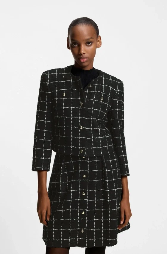 Regular-fit blazer in checked bouclé Regular-fit blazer in checked bouclé
