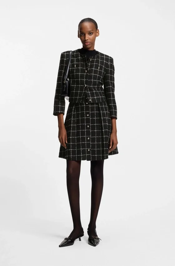 Regular-fit blazer in checked bouclé Regular-fit blazer in checked bouclé