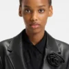 Regular-fit blazer in faux leather Regular-fit blazer in faux leather