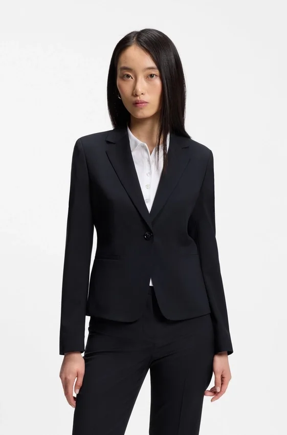 Regular-fit blazer in Italian-made virgin wool Regular-fit blazer in Italian-made virgin wool