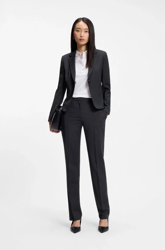Regular-fit blazer in Italian-made virgin wool Regular-fit blazer in Italian-made virgin wool
