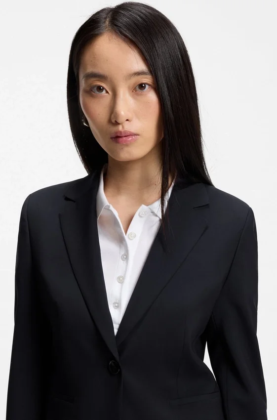 Regular-fit blazer in Italian-made virgin wool Regular-fit blazer in Italian-made virgin wool