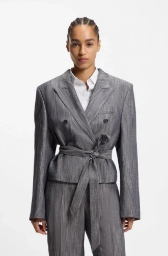 Regular-fit blazer in melange denim Regular-fit blazer in melange denim