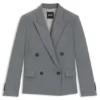 Regular-fit blazer in melange virgin wool